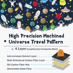 QudraKast Kids Fishing Pole – 140cm Universe Travel Rod & Reel Combo | Tangle-Free Combo for Ages 4–10