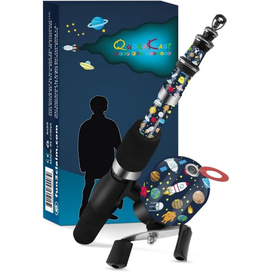 QudraKast Kids Fishing Pole – 140cm Universe Travel Rod & Reel Combo | Tangle-Free Combo for Ages 4–10 QudraKast Kids Fishing Pole – 140cm Universe Travel Rod & Reel Combo | Tangle-Free Combo for Ages 4–10