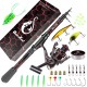 QudraKast 180cm Telescopic Fishing Rod Combo – Carbon Fiber Rod, Reel & Tackle Box | X-Warping Design for Beginners (Red) QudraKast 180cm Telescopic Fishing Rod Combo – Carbon Fiber Rod, Reel & Tackle Box | X-Warping Design for Beginners (Red)
