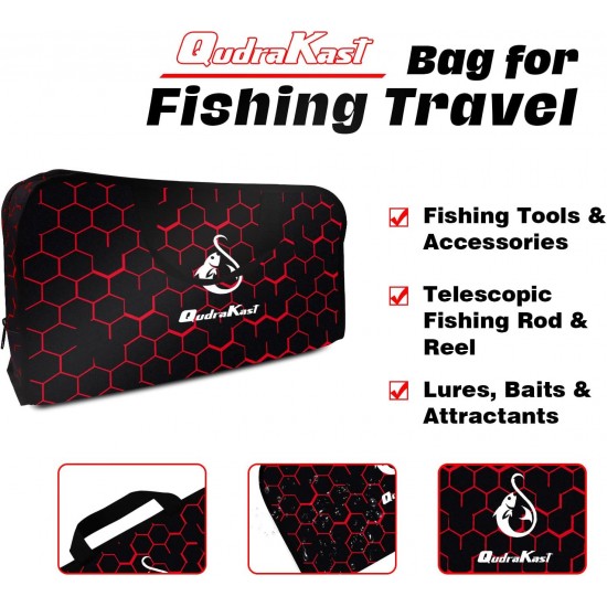 QudraKast 180cm Telescopic Fishing Rod Combo Set-Carrier Bag – Carbon Fiber Rod, Reel & Tackle Box | X-Warping Design for Beginners (Red) QudraKast 180cm Telescopic Fishing Rod Combo Set-Carrier Bag – Carbon Fiber Rod, Reel & Tackle Box | X-Warping Design for Beginners (Red)